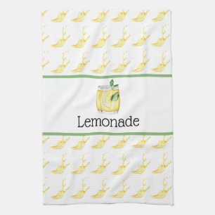 Lémonade Dans Une Serviette De Cuisine En Verre