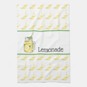 Lémonade Dans Une Serviette De Cuisine En Verre