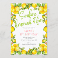 Lemonade de soleil, invitation au 1er anniversaire