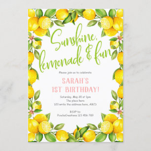 Lemonade de soleil, invitation au 1er anniversaire