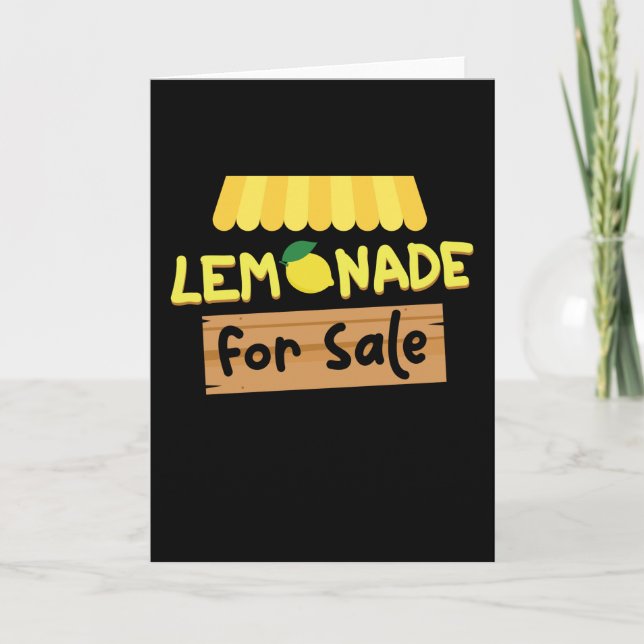 Lemonade For Sale Lemonade Karte (Vorderseite)