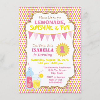 Lemonade Geburtstagsparty Einladungen