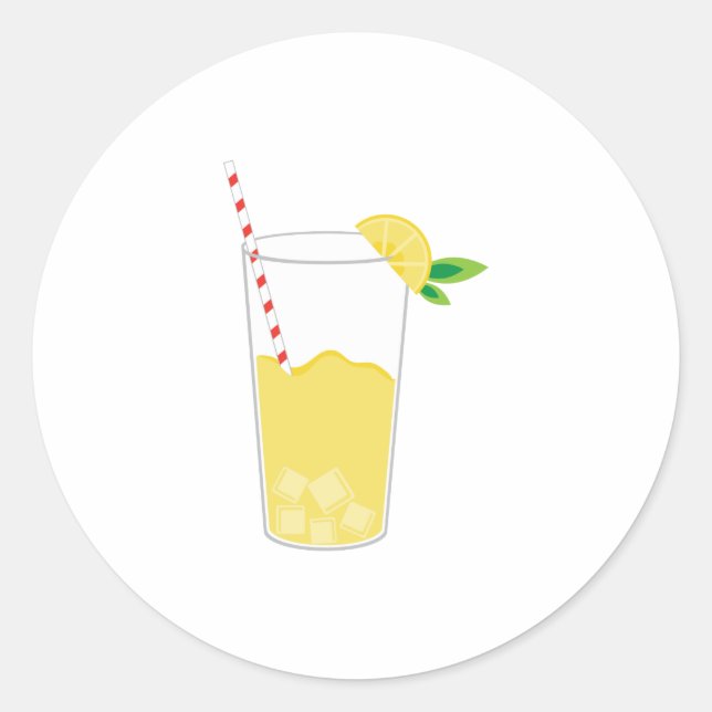 Lemonade Glass Runder Aufkleber (Vorderseite)