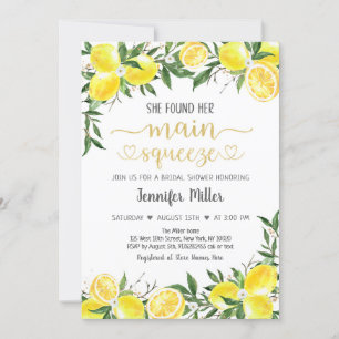 Lemonade Greenerity Gold Hauptpresse Brautparty Einladung