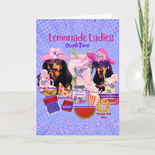Lemonade Ladys Snack Time Grußkarte Karte (Vorderseite)