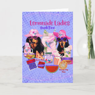 Lemonade Ladys Snack Time Grußkarte Karte