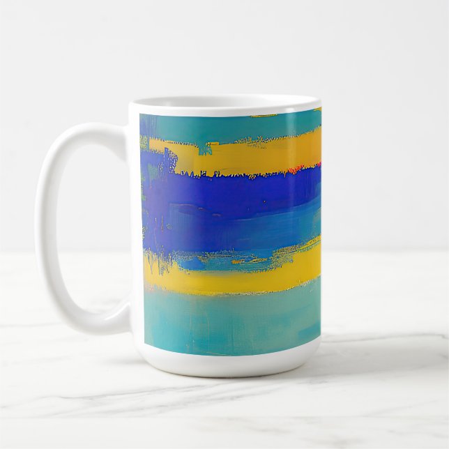 "Lemonade Lullaby" Abstrakte Kunst Kaffeetasse (Links)