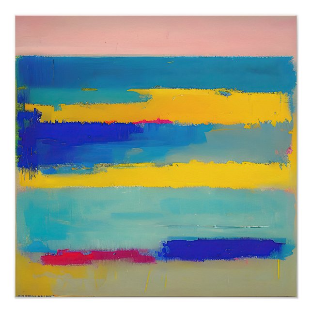"Lemonade Lullaby" Abstrakte Kunst Poster (Vorderseite)