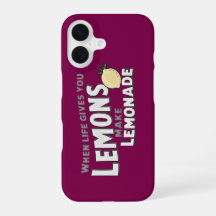 Lemonade Quote Optimism Funny Lemons iPhone Case