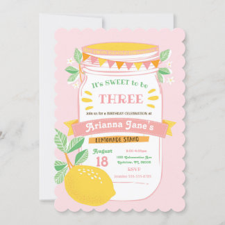 Lemonade Stand Geburtstagsparty Einladung