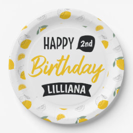 Lemonade Stand Happy Birthday Thema Personalisiert Pappteller