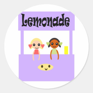 Lemonade Stand Runder Aufkleber