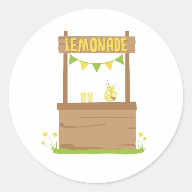 Lemonade Stand Runder Aufkleber (Vorderseite)
