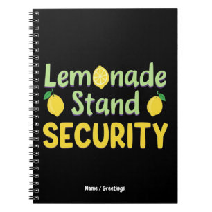 Lemonade Stand Security Funny Summer Citrus CEO Notizblock