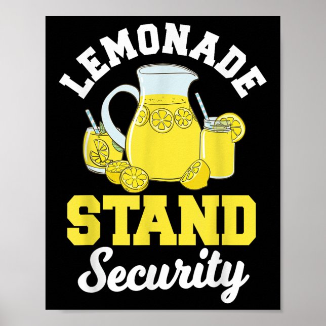 Lemonade Stand Security Lemon Juice Citrus Sommer Poster (Vorne)