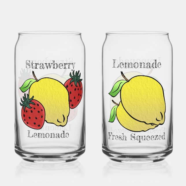 Lemonade & Strawberry Lemonade Personalisiert Dosenglas (Vorderseite)