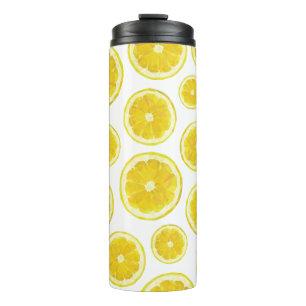 Lemonade Trinkbehälter. Gelbe Zitronenscheibe Poly Thermosbecher