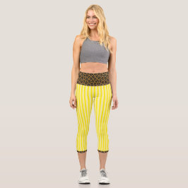 "LEMONADE WILDCAT" HIGH-WAIST CAPRI LEGGINGS