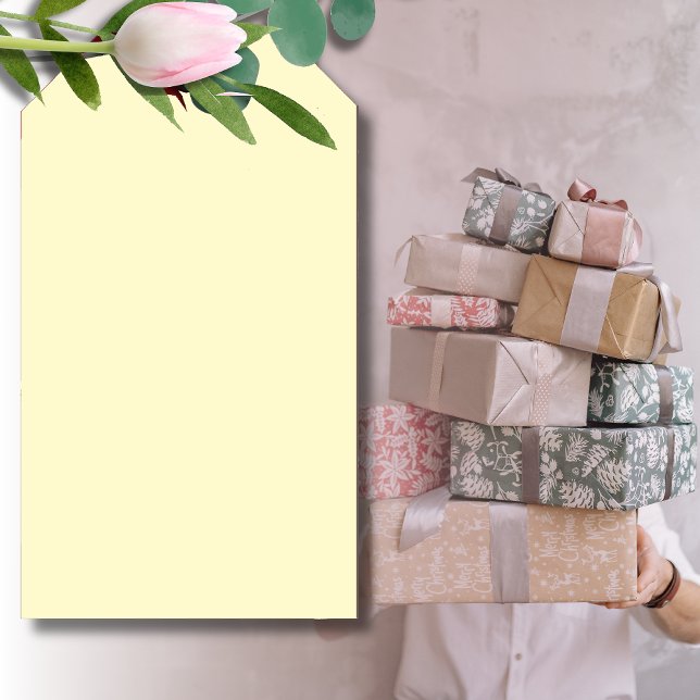 Lemonade Yellow Solid Color | Klassisches Elegant Geschenkanhänger (Von Creator hochgeladen)