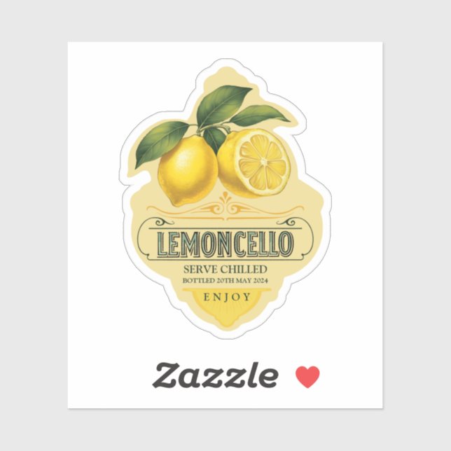 Lemoncello-Vinyl-Aufkleber Aufkleber (Blatt)