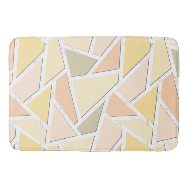 Lemongelbes Mosaikmuster Badematte (Vorderseite)