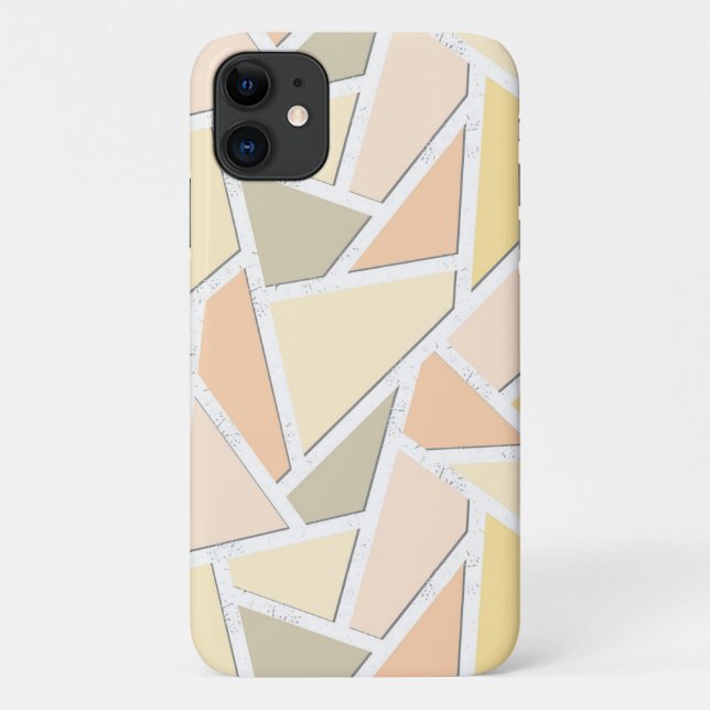 Lemongelbes Mosaikmuster Case-Mate iPhone Hülle (Rückseite)