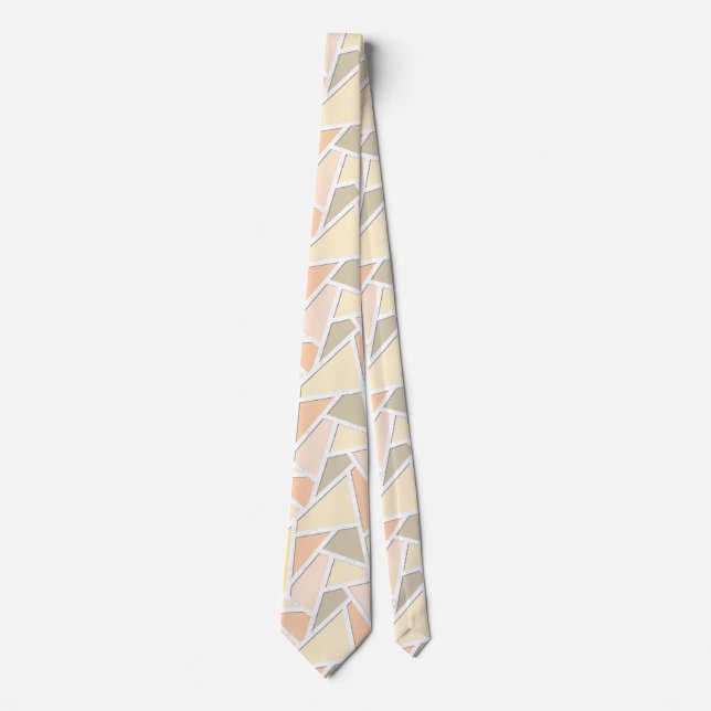 Lemongelbes Mosaikmuster Krawatte (Vorderseite)