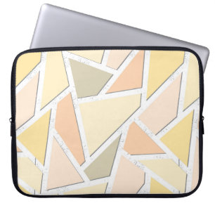 Lemongelbes Mosaikmuster Laptopschutzhülle