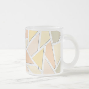 Lemongelbes Mosaikmuster Mattglastasse