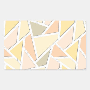 Lemongelbes Mosaikmuster Rechteckiger Aufkleber