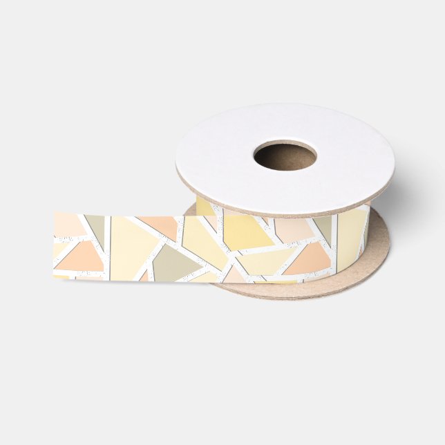 Lemongelbes Mosaikmuster Satinband (Spule)