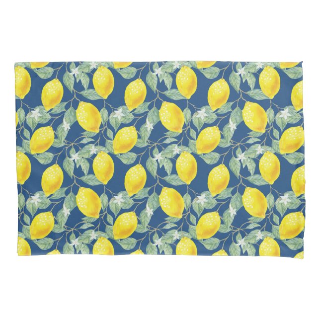 LEMONOBST IN LÄNDERBLAUE KISSENBEZUG (Vorderseite)
