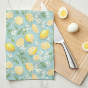Lemons Aquarellmuster Minze Bläserlemon Geschirrtuch