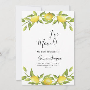 Lemons Blossom Vert Déplacement Cartes Faire-part