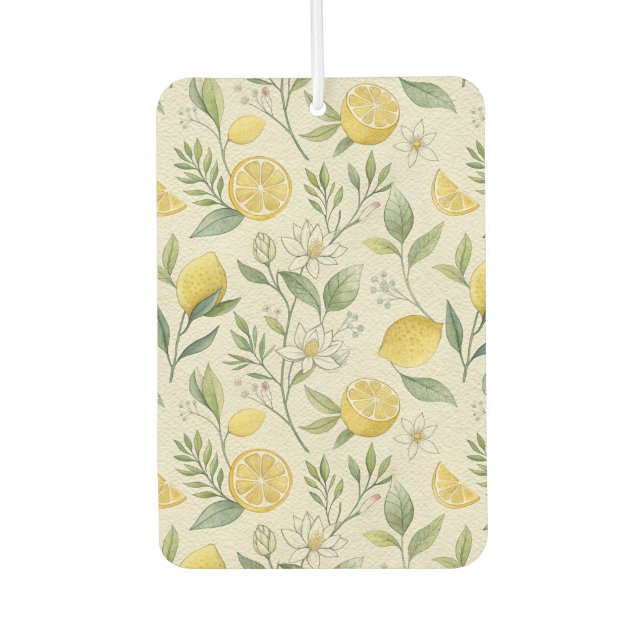 Lemons & Blume Pattern Air Freshener Autolufterfrischer (Vorderseite)