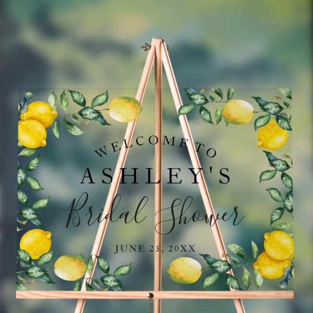Lemons Brautparty Begrüßungszeichen Akryllisches Z Acrylschild (Neutral)