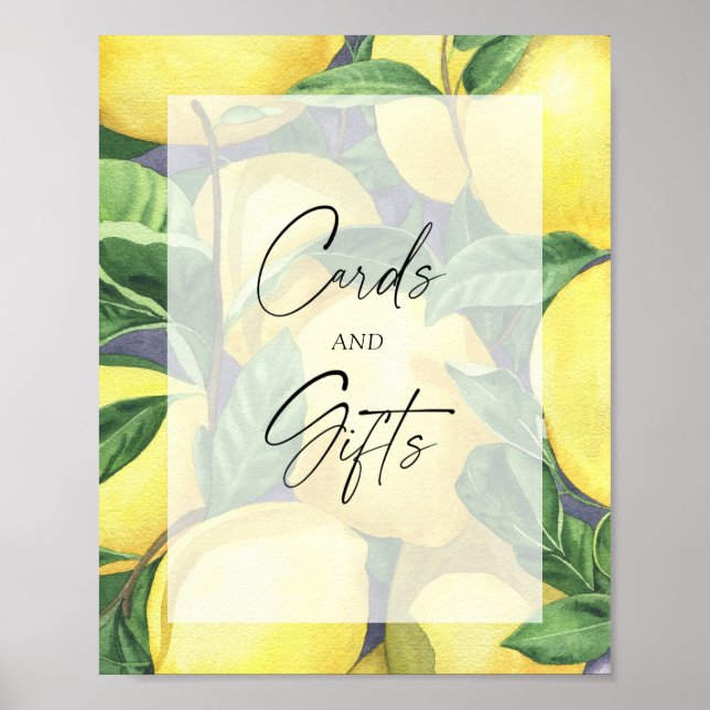 LEMONS - CARTES ET CADEAUX Poster (Devant)