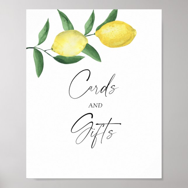 LEMONS - CARTES ET CADEAUX Poster (Devant)