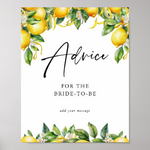 Lemons Citrus Brautdusche Beratung Poster
