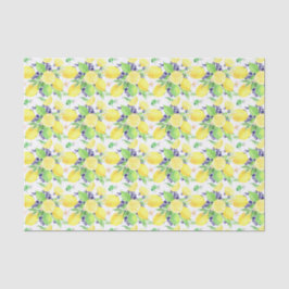 Lemons Damask Pattern Seidenpapier