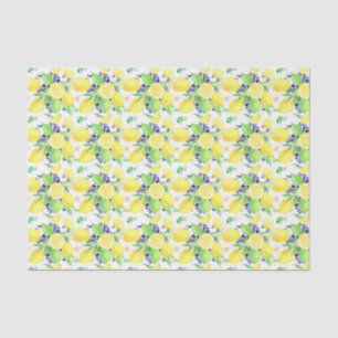 Lemons Damask Pattern Seidenpapier