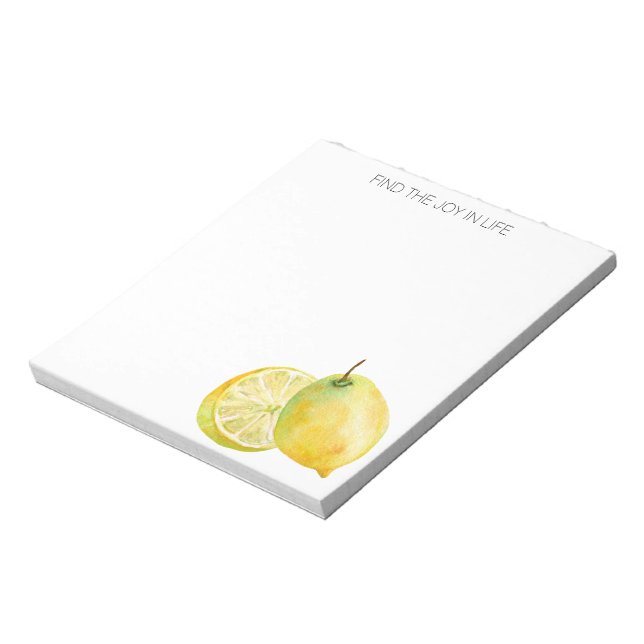 Lemons finden Join in Life Personalisiert Notepad Notizblock (Rotiert)