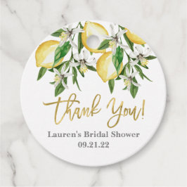 Lemons Floral Favor Tags Geschenkanhänger