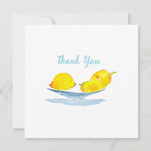 Lemons gelbe Aquarellkunst Mitteilungskarte