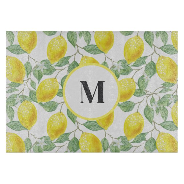 Lemons Glass Cutting Board Schneidebrett (Vorderseite)