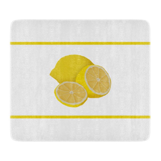 Lemons Glass Cutting Board Schneidebrett (Vorderseite)