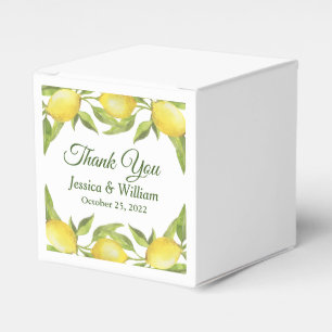 Lemons & Greenery Wasserfarbengeschenk Hochzeit Geschenkschachtel