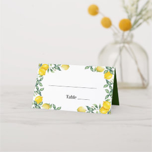 Lemons Hochzeit Platzkarte