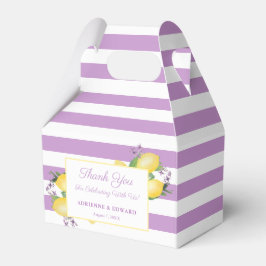 Lemons Lavender Lila Stripes Polterabend Geschenkschachtel