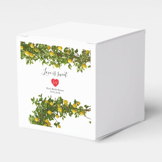 Lemons Liebe ist süßes Brautparty Geschenkschachtel (Vorderseite)